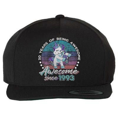 30 Years Old Flossing Unicorn Gifts 30th Birthday Party Wool Snapback Cap