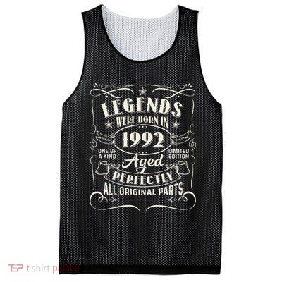 31 Years Old Gifts Legends Were Born In 1992 31st Birthday Mesh Reversible Basketball Jersey Tank