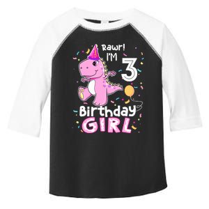 3 Year Old Dinosaur Birthday 3rd T Rex Dino Three Saurus Toddler Fine Jersey T-Shirt