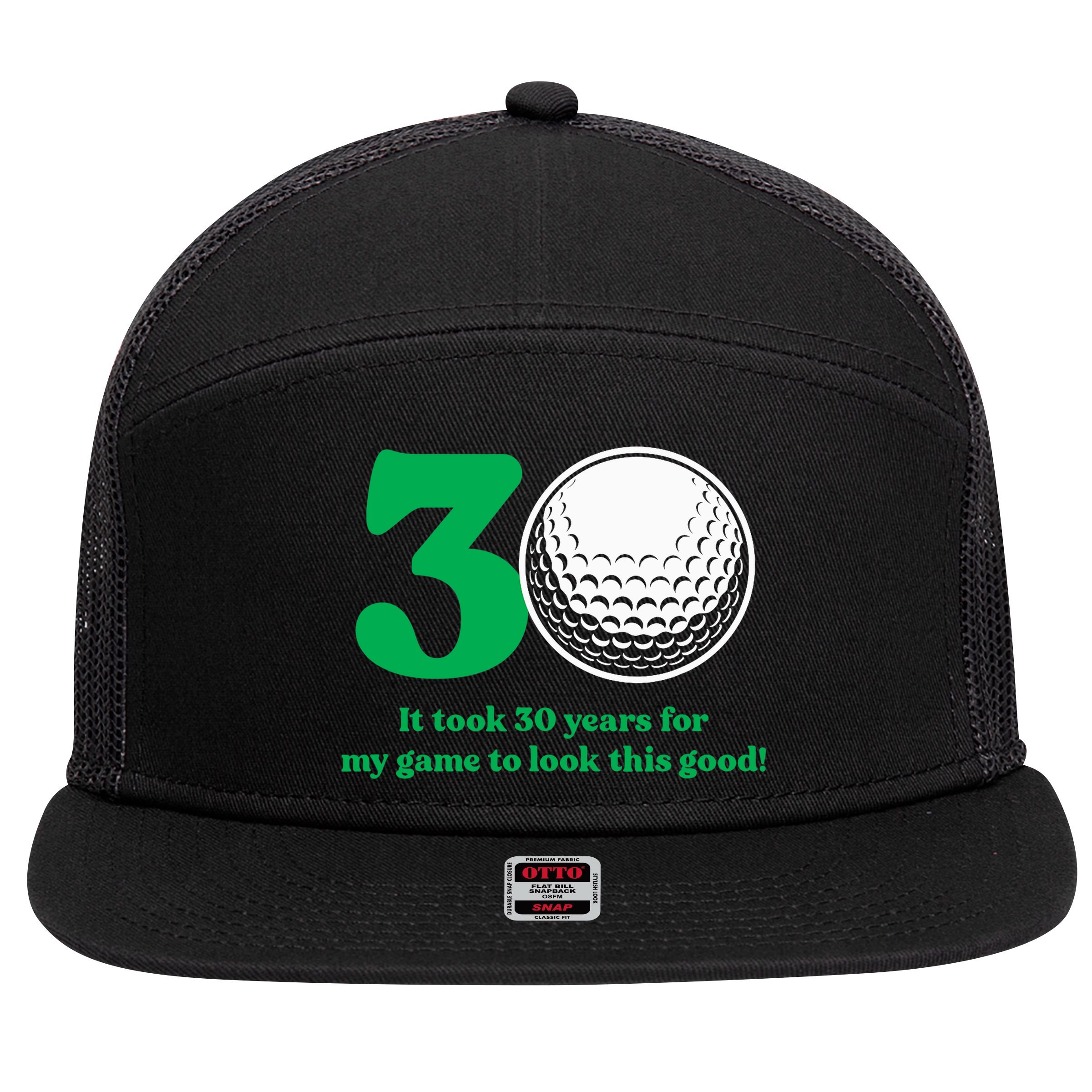 30 Year Old Golfer: Golfing Golf 1992 30th Birthday 7 Panel Mesh Trucker Snapback Hat