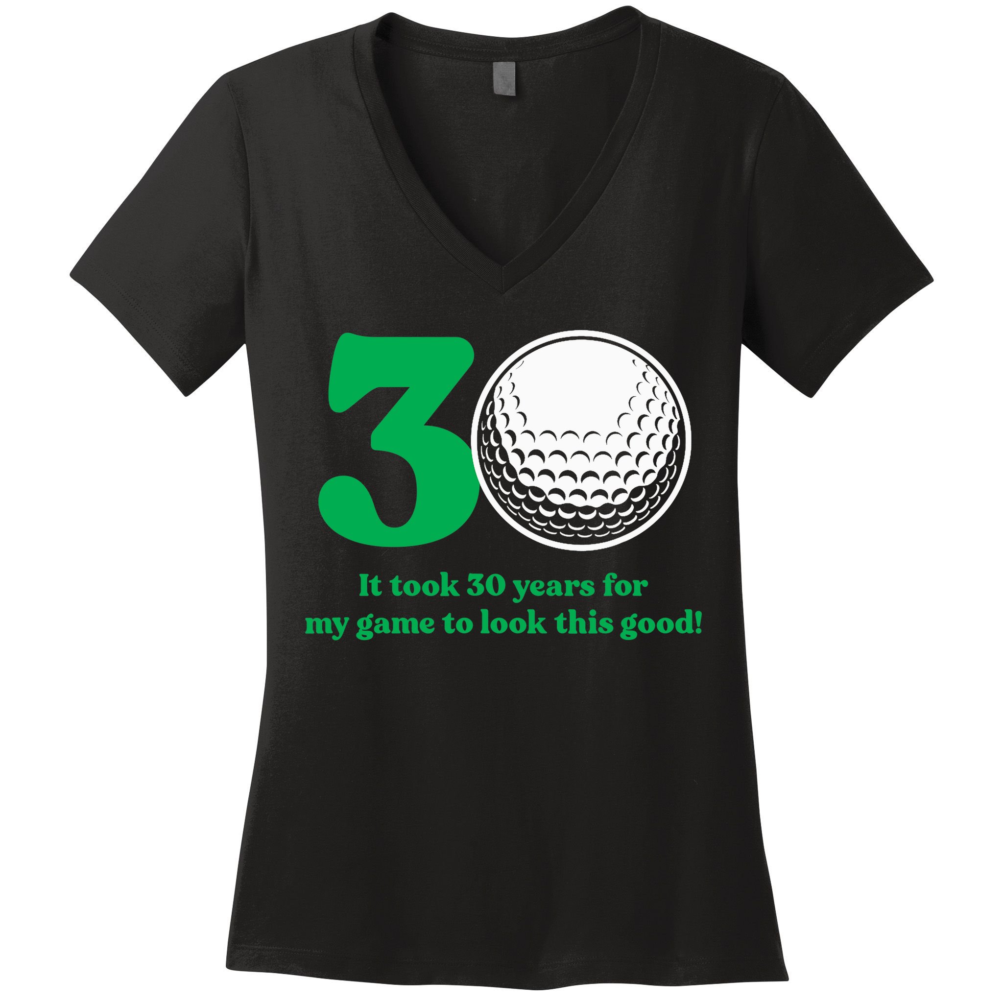 30 Year Old Golfer: Golfing Golf 1992 30th Birthday Women's V-Neck T-Shirt