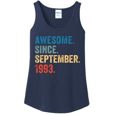 30 Years Old Awesome Since September 1993 30th Birthday Ladies Essential Tank