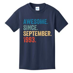 30 Years Old Awesome Since September 1993 30th Birthday Kids T-Shirt