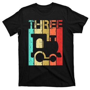 3 Year Old Train Birthday Third 3rd Birthday T-Shirt