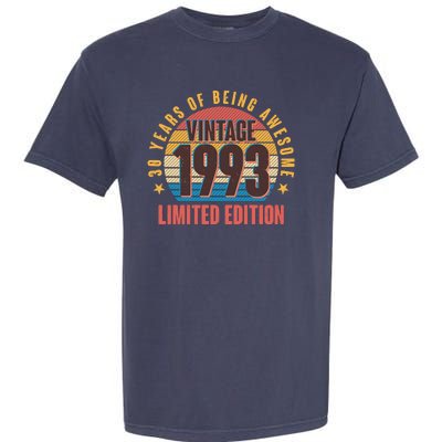 30 Years Of Being Awesome 1993 Limited Edition Vintage Retro Garment-Dyed Heavyweight T-Shirt