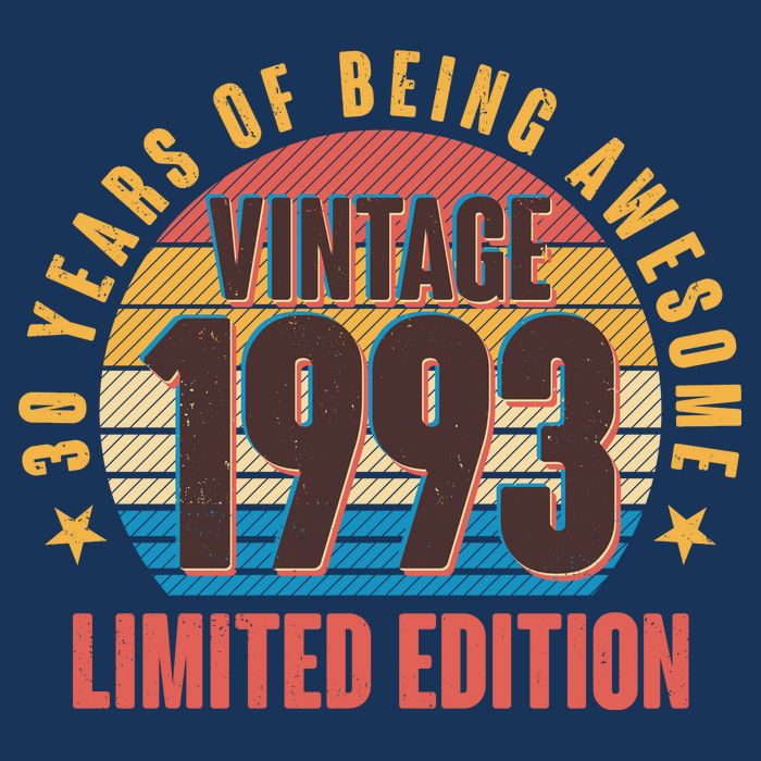 30 Years Of Being Awesome 1993 Limited Edition Vintage Retro Flatbill Hat