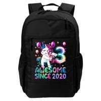 3 Years Old Unicorn Flossing 3rd Birthday Girl Unicorn Party Daily Commute Backpack