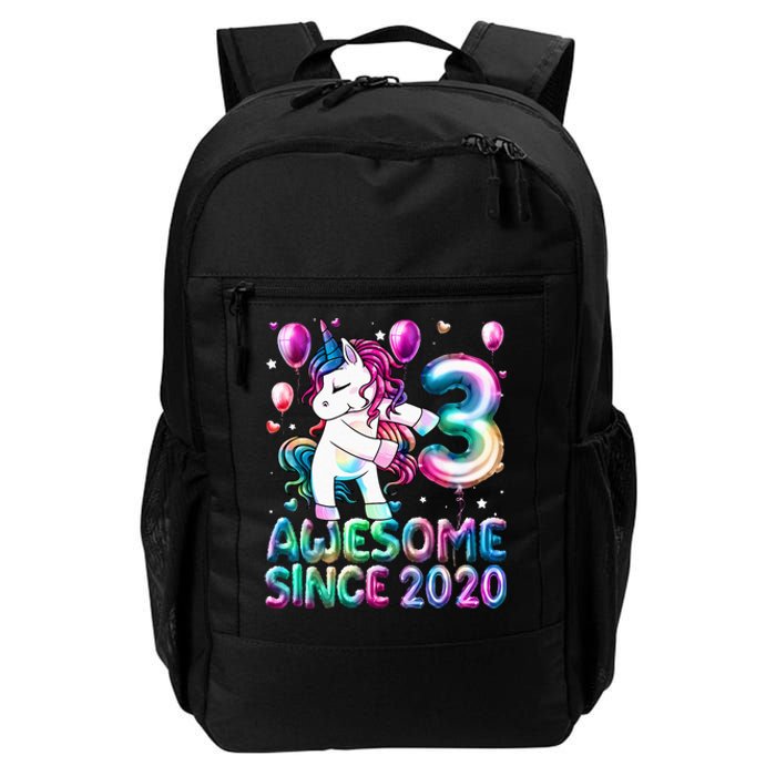 3 Years Old Unicorn Flossing 3rd Birthday Girl Unicorn Party Daily Commute Backpack