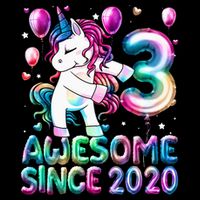 3 Years Old Unicorn Flossing 3rd Birthday Girl Unicorn Party Button