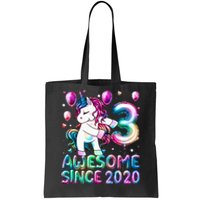 3 Years Old Unicorn Flossing 3rd Birthday Girl Unicorn Party Tote Bag