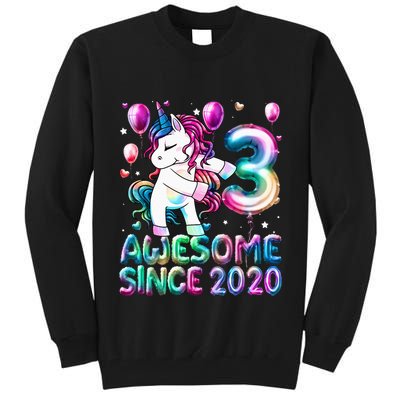 3 Years Old Unicorn Flossing 3rd Birthday Girl Unicorn Party Tall Sweatshirt
