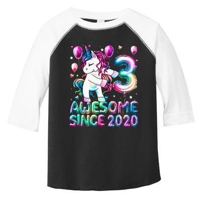 3 Years Old Unicorn Flossing 3rd Birthday Girl Unicorn Party Toddler Fine Jersey T-Shirt