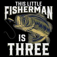 3 Year Old Fishing Birthday Party Fisherman 3rd Gift For Boy Women's V-Neck T-Shirt