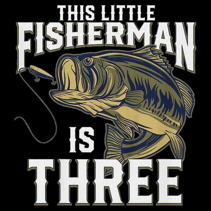 3 Year Old Fishing Birthday Party Fisherman 3rd Gift For Boy Women's V-Neck T-Shirt