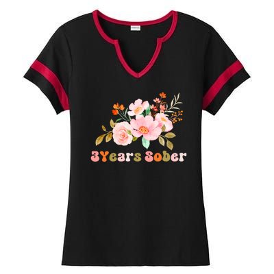 3 Years Sober Gift Sober Anniversary Gift Sobriety Gift Recovery Soberversary Ladies Halftime Notch Neck Tee