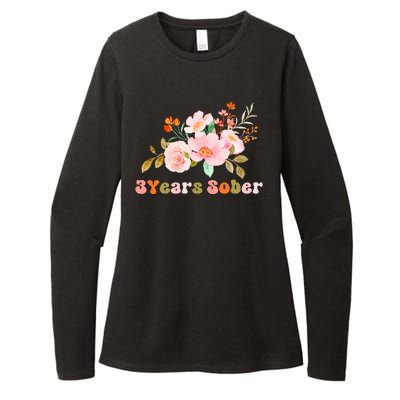 3 Years Sober Gift Sober Anniversary Gift Sobriety Gift Recovery Soberversary Womens CVC Long Sleeve Shirt