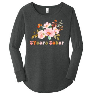 3 Years Sober Gift Sober Anniversary Gift Sobriety Gift Recovery Soberversary Women's Perfect Tri Tunic Long Sleeve Shirt