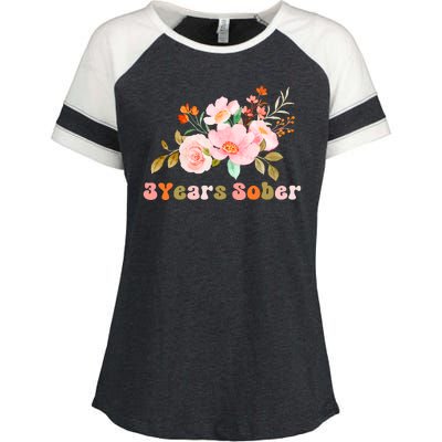 3 Years Sober Gift Sober Anniversary Gift Sobriety Gift Recovery Soberversary Enza Ladies Jersey Colorblock Tee