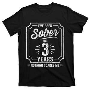 3 Years Sober Sobriety Anniversary Sober Anniversary T-Shirt