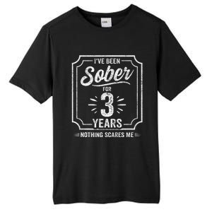 3 Years Sober Sobriety Anniversary Sober Anniversary Tall Fusion ChromaSoft Performance T-Shirt