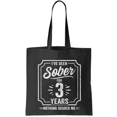 3 Years Sober Sobriety Anniversary Sober Anniversary Bag