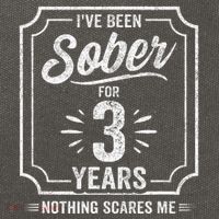 3 Years Sober Sobriety Anniversary Sober Anniversary Cotton Canvas Backpack