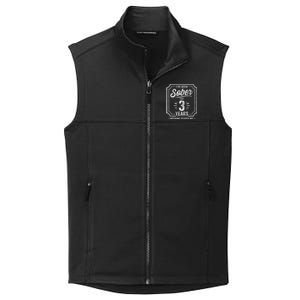 3 Years Sober Sobriety Anniversary Sober Anniversary Collective Smooth Fleece Vest