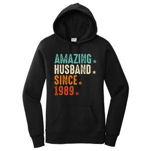 35 Years Wedding Anniversary Amazing Husband Since 1989 Women's Pullover Hoodie