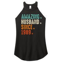 35 Years Wedding Anniversary Amazing Husband Since 1989 Women's Perfect Tri Rocker Tank