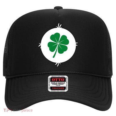 4 Leaf Clover Bear Halloween Costume High Crown Mesh Back Trucker Hat