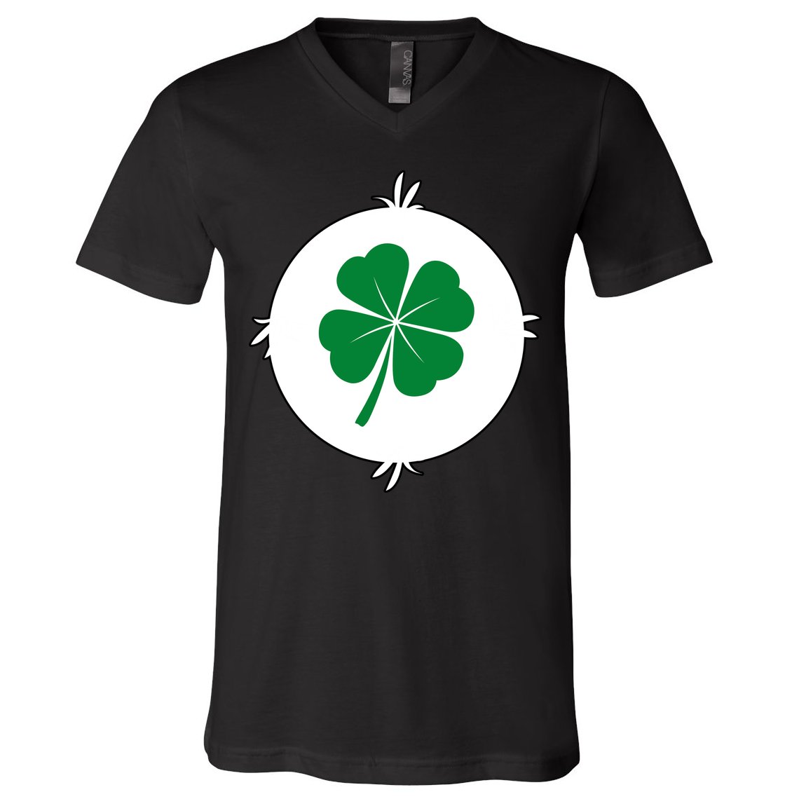 4 Leaf Clover Bear Halloween Costume V-Neck T-Shirt