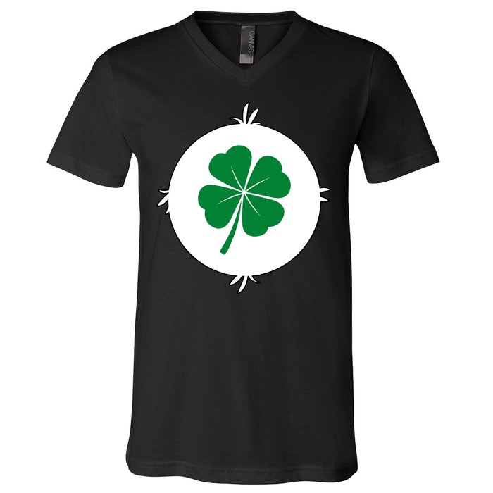 4 Leaf Clover Bear Halloween Costume V-Neck T-Shirt