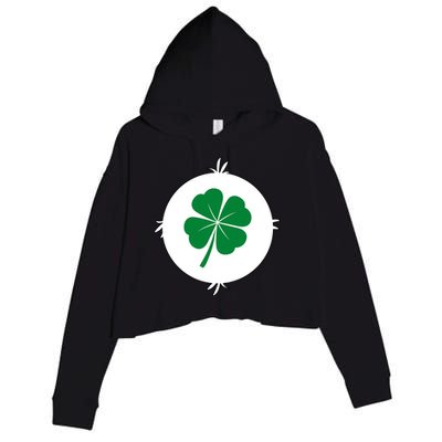 4 Leaf Clover Bear Halloween Costume Crop Fleece Hoodie