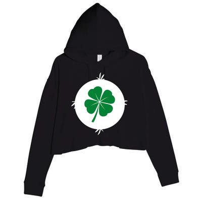 4 Leaf Clover Bear Halloween Costume Crop Fleece Hoodie