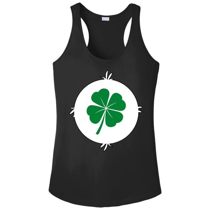 4 Leaf Clover Bear Halloween Costume Ladies PosiCharge Competitor Racerback Tank