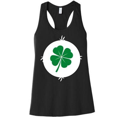 4 Leaf Clover Bear Halloween Costume Women's Racerback Tank