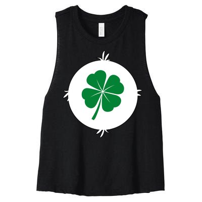 4 Leaf Clover Bear Halloween Costume Women's Racerback Cropped Tank