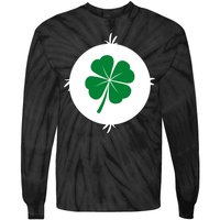 4 Leaf Clover Bear Halloween Costume Tie-Dye Long Sleeve Shirt