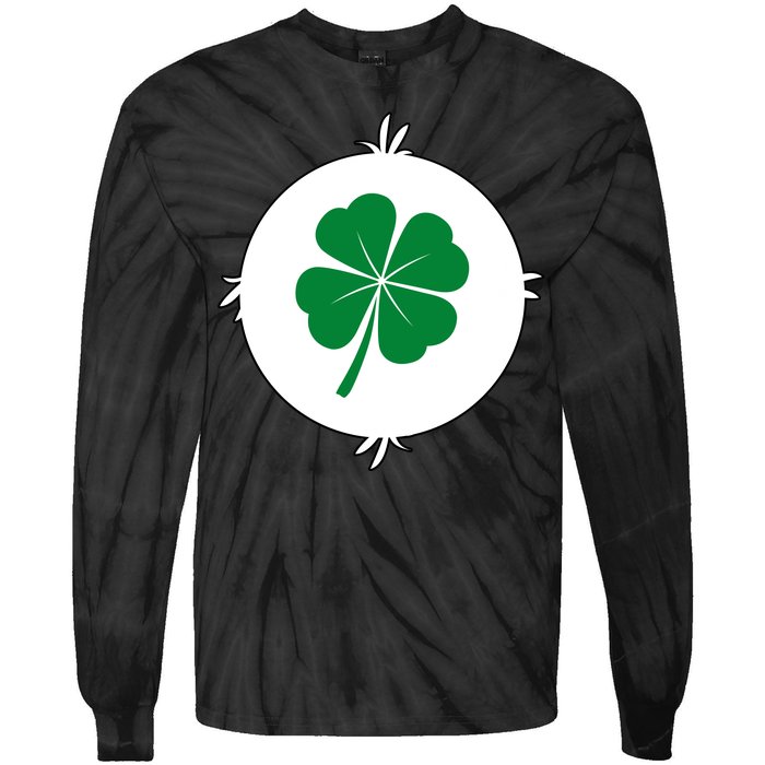 4 Leaf Clover Bear Halloween Costume Tie-Dye Long Sleeve Shirt