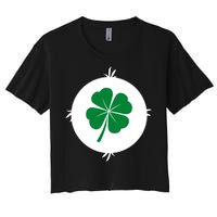 4 Leaf Clover Bear Halloween Costume Women's Crop Top Tee