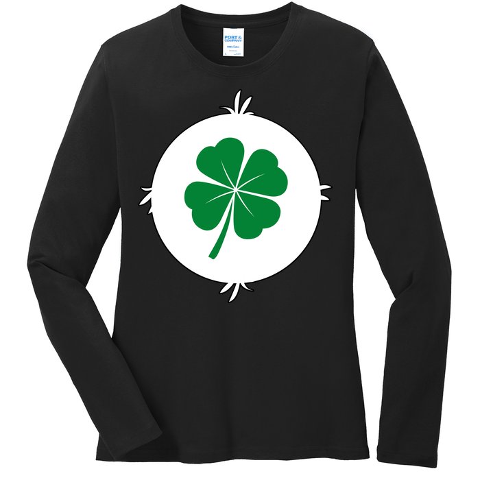 4 Leaf Clover Bear Halloween Costume Ladies Long Sleeve Shirt