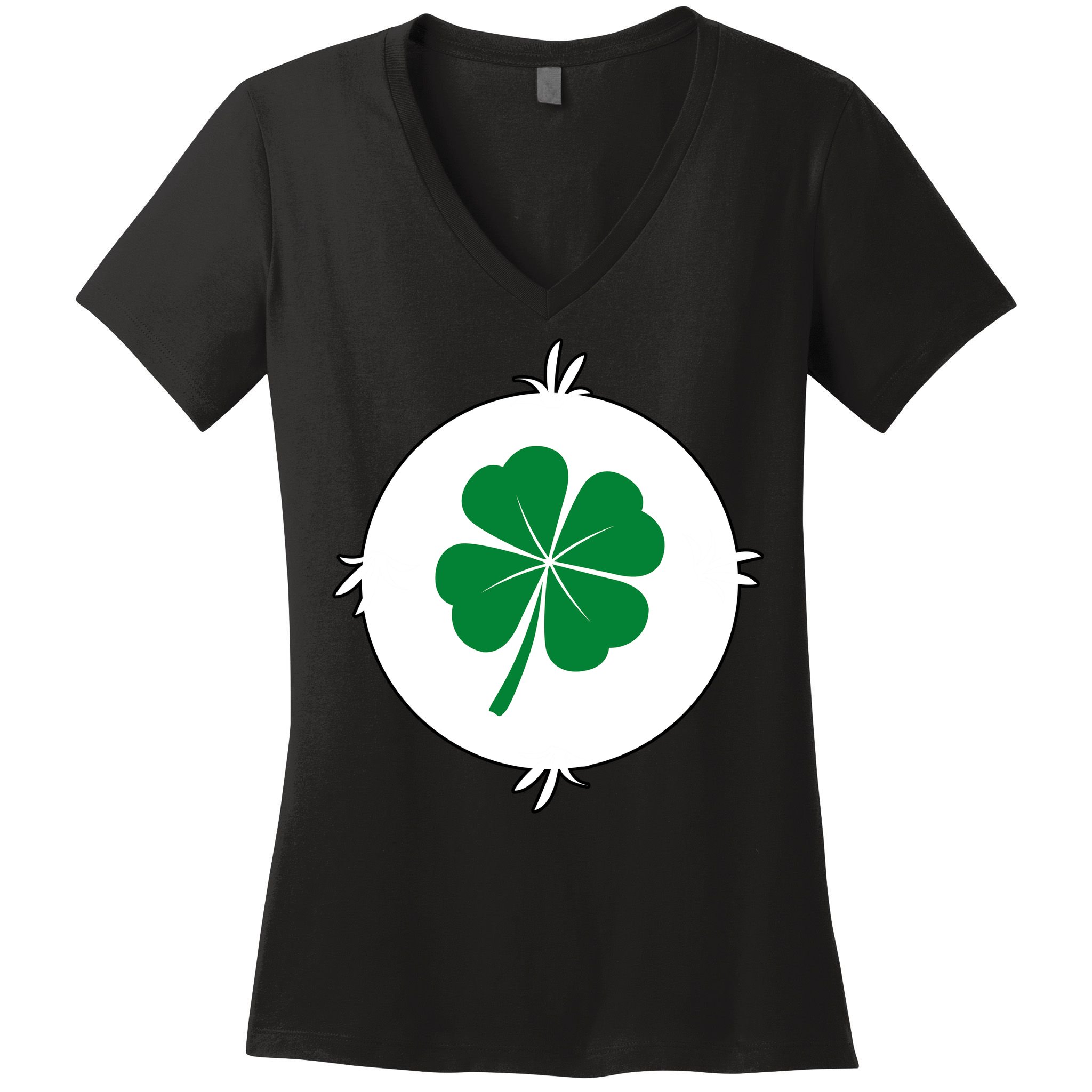 4 Leaf Clover Bear Halloween Costume Women's V-Neck T-Shirt