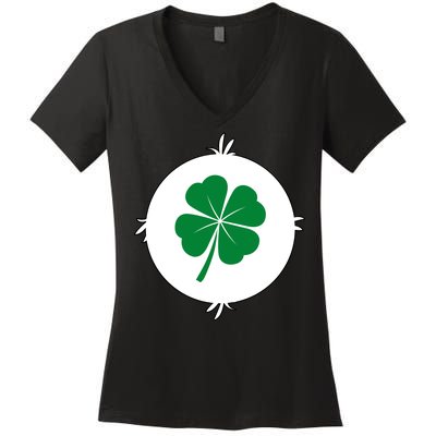 4 Leaf Clover Bear Halloween Costume Women's V-Neck T-Shirt