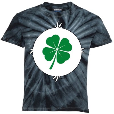 4 Leaf Clover Bear Halloween Costume Kids Tie-Dye T-Shirt