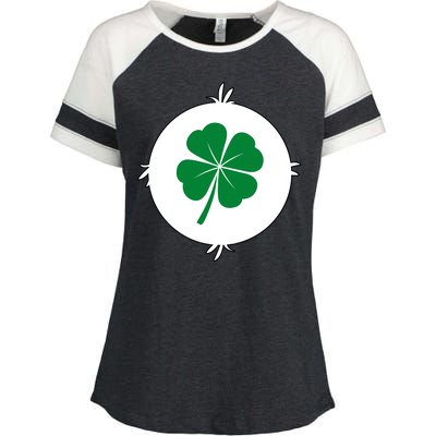 4 Leaf Clover Bear Halloween Costume Enza Ladies Jersey Colorblock Tee