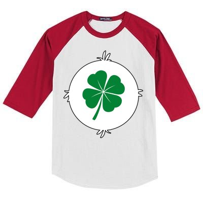 4 Leaf Clover Bear Halloween Costume Kids Colorblock Raglan Jersey