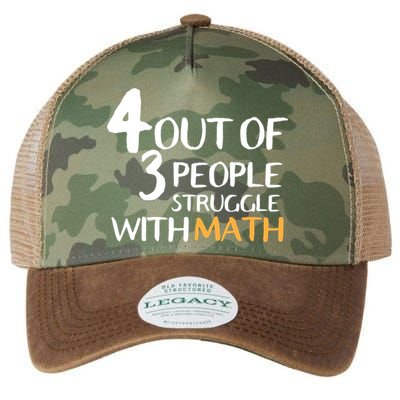 4 Out Of 3 People Struggle With Math Funny Legacy Tie Dye Trucker Hat