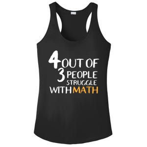 4 Out Of 3 People Struggle With Math Funny Ladies PosiCharge Competitor Racerback Tank