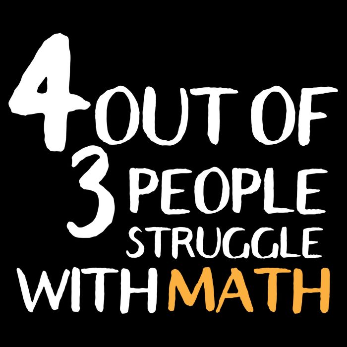 4 Out Of 3 People Struggle With Math Funny Cropped Pullover Crew