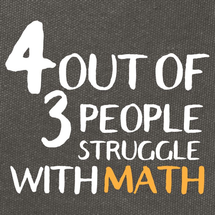 4 Out Of 3 People Struggle With Math Funny Cotton Canvas Backpack